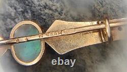 Beautiful Antique Imperial Russian 56 Gold Opal Brooch