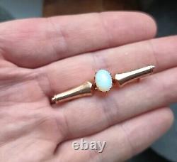 Beautiful Antique Imperial Russian 56 Gold Opal Brooch