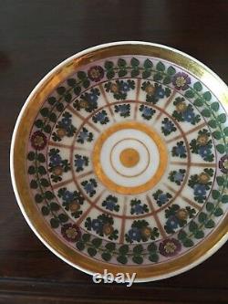 Beautiful Antique OldParis or Russian Imperial Batenin Porcelain Gold Washed