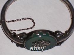 Beautiful Jade Russian Imperial Silver 84 Great Bracelet Antique Russia Jewelry