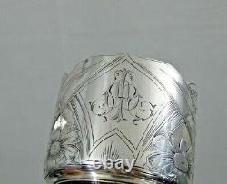 Beautiful Pair Antique Imperial Russian Silver Tea Glass Holders Podstakannik