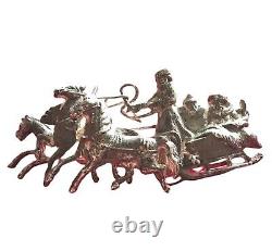 Brooch Imperial Troika Antique 84 Silver Jewelry 1800s 3horses Sleigh