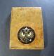 Burlwood Antique Cigarette Case With Inlayed Romanoff Imperial Crest