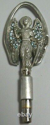 Chatelaine Archangel Michael Key Imperial Russian 88 Silver Topaz Moscow 1899