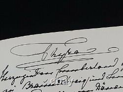 Danish Royal Family Signed Document Duchess Crown Princess Thyra Denmark Royalty