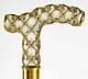 Extremely Rare Russian Imperial Gold And Cut Glass Mounted Cane