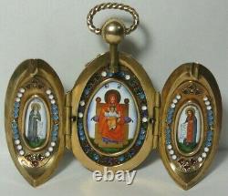 Easter Egg Box Enamel Gilding 84 Silver Imperial Russian Moscow 1910