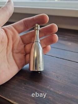 Extremely Rare Antique Imperial Russian Solid Silver 84 Mini Bottle DUMINY & Co