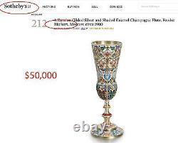 Extremely Rare Russian Imperial Enamel Goblet, Feodor Ruckert