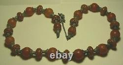 Faberge Necklace Amber Silver 84 Imperial Russian Petersburg 1897