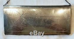Genuine Imperial Russian. 835 Silver Evening Bag Frame Engraved Spider Web Fly
