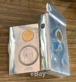 Genuine Russian Imperial Silver 84 Gold Coins Rouble Vesta Cigarette Case