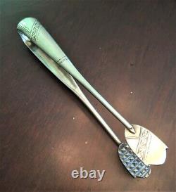 Gorgeous Antique Imperial Russian Sterling Silver 84 Sugar/Ice Tongs 5 1/4
