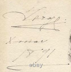 Grand Duke Sergei Romanov Imperial Russian Antique Signed Christmas Card 1891