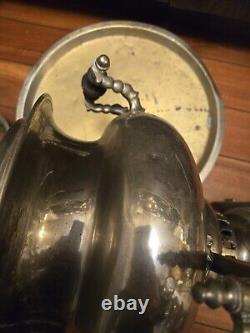 Huge Antique Century Imperial Russian Brass NIKEL Plated Samovar Batashev