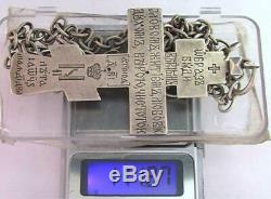 Huge Antique Imperial Russian Sterling Silver 84 Christian Cross Stamped 112 gr