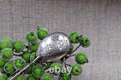 I. Khlebnikov Antique IMPERIAL russian 84 SILVER TEASPOON Faberge design weapon