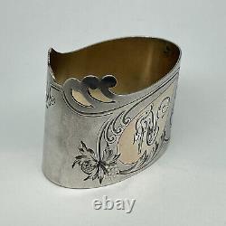 IMPERIAL RUSSIAN ART NOUVEAU 84 SILVER NAPKIN RING MOSKOW Nr. 2