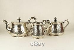 Imperial Antique Sazikov Russian 84 Silver Tea Set