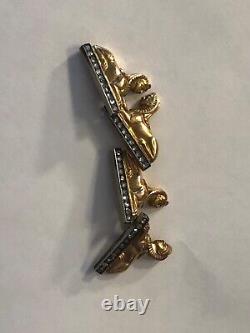 Imperial Russian Antique Gold Jewelled Links By Tillander