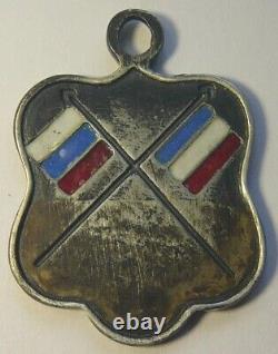Imperial Russian Antique Token Silver 84 Enamel Pendant Badge
