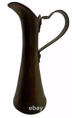 Imperial Russian Brass Hammered Ewer 6 Moscow Brass Factory Antique MCM gift