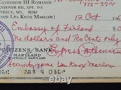 Imperial Russian Empress Catherine III Romanov Signed Bank Check Russia Royalty