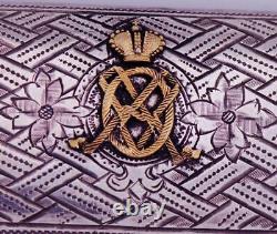 Imperial Russian Faberge Silver Cigarette Case for Empress Maria Feodorovna 1888
