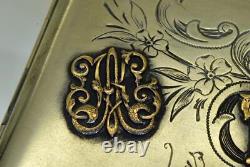 Imperial Russian Faberge Silver Gold Enamel Cigarette Case-Order St. Stanislav