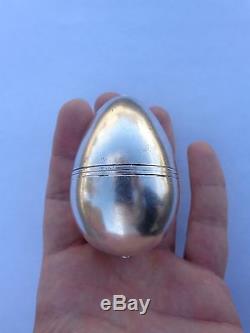 Imperial Russian Novelty Silver Easter Egg Cups Box Sputnik Yakov Lyapunov