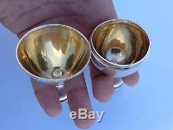 Imperial Russian Novelty Silver Easter Egg Cups Box Sputnik Yakov Lyapunov