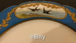 Imperial Russian Porcelain Dinner Plate From The Alexandrinsky Turquoise Service