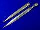 Imperial Russian Russia Antique Ww1 Silver Kindjal Fighting Knife With Scabbard