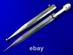 Imperial Russian Russia Antique WW1 Silver Kindjal Fighting Knife with Scabbard