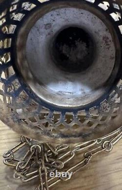 Imperial Russian Silver 84, 19th C. Orthodox Hanging Oil Lamp (Lampada), 200 gr