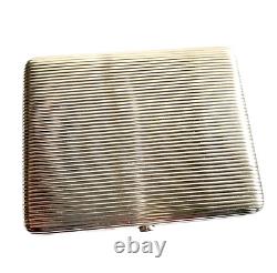 Imperial Russian Silver Cigarette Case With 14k Gold Application Circa 1899-1908