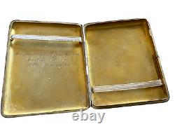 Imperial Russian Silver Cigarette Case With 14k Gold Application Circa 1899-1908
