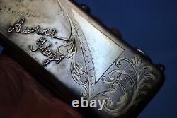 Imperial Russian Sterling 14k Rose Gold Ladies Evening Purse, Old Coin Inside