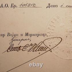 King Peter I Yugoslavia Serbia Royal Signed Document Manuscript Autograph Order