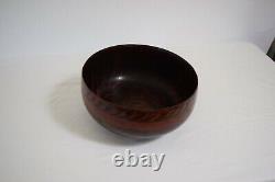 Large antique imperial Large round wood Lacquered Bowl, Russian unique