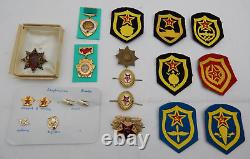 Lot of 20 Vtg Antique Russian Imperial Crest Era Enamel Pin Brooch Patches Badge