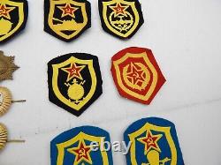 Lot of 20 Vtg Antique Russian Imperial Crest Era Enamel Pin Brooch Patches Badge