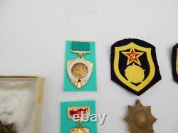 Lot of 20 Vtg Antique Russian Imperial Crest Era Enamel Pin Brooch Patches Badge