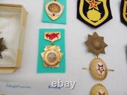 Lot of 20 Vtg Antique Russian Imperial Crest Era Enamel Pin Brooch Patches Badge