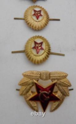 Lot of 20 Vtg Antique Russian Imperial Crest Era Enamel Pin Brooch Patches Badge