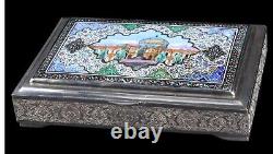 MAGNIFICENT ANTIQUE RUSSIAN SILVER BOX 84 FOR EASTERN Market IMPERIAL