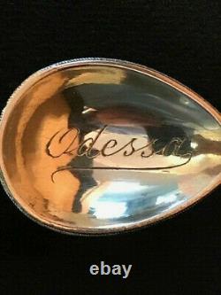 Odessa City Spoon Cloisonne Enamel Silver 84 Russian Imperial Klingert Antique
