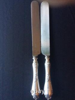 Old Knife Faberge Silver 84 Monogram Russian Imperial Antique Romanov