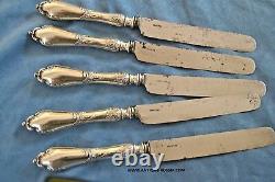 Old Original Knifes Faberge Silver 84 Russian Imperial Antique Russia