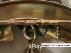 Old Russian Imperial Gold 56 Brooch Afanasiev For Faberge Russia Antique Jewelry